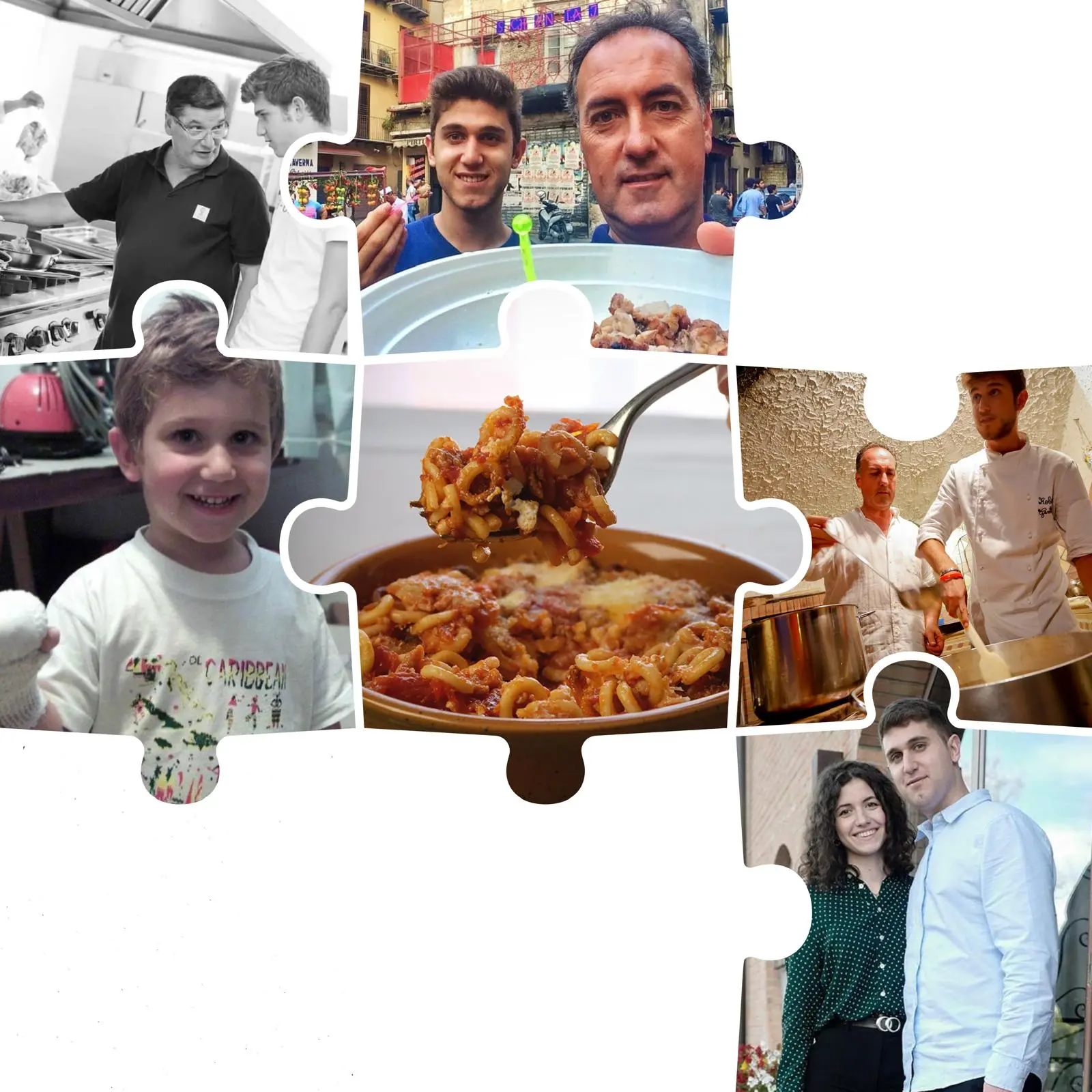 Collage con le foto della nostra storia